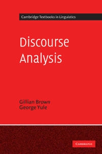 Discourse analysis; Gillian Brown; 1983