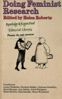 Doing feminist research; Helen Roberts (ed); 1984