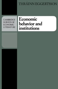 Economic behavior and institutions; Thráinn Eggertsson; 1990