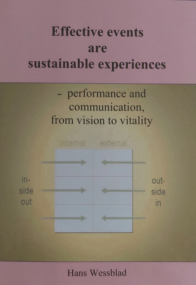 Effective events are sustainable experiences : performance and communication from vision to vitality; Hans Wessblad; 2010