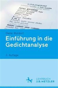 Einführung in die Gedichtanalyse; Dieter Burdorf; 2015