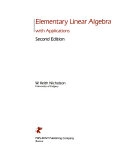 Elementary linear algebra, with applications; W. Keith Nicholson; 1990