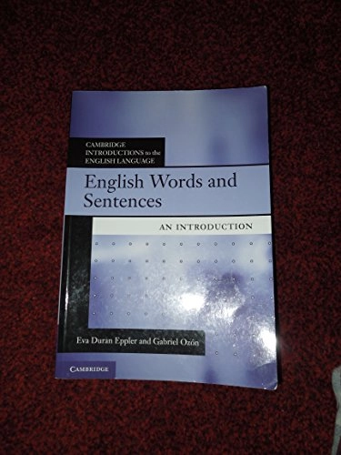 English words and sentences : an introduction; Eva Duran Eppler; 2013