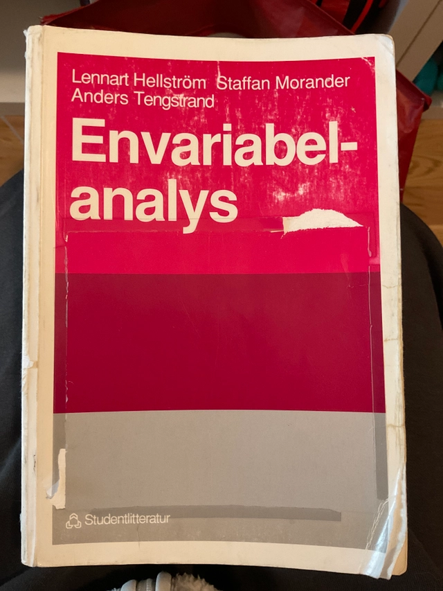 Envariabelanalys; Anders Tengstrand, Staffan Morander, Lennart Hellström; 1991
