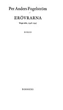 Erövrarna : unga män, 1946-1947 : roman; Per Anders Fogelström; 1976
