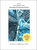 Essentials of corporate finance; Stephen Ross; 2016