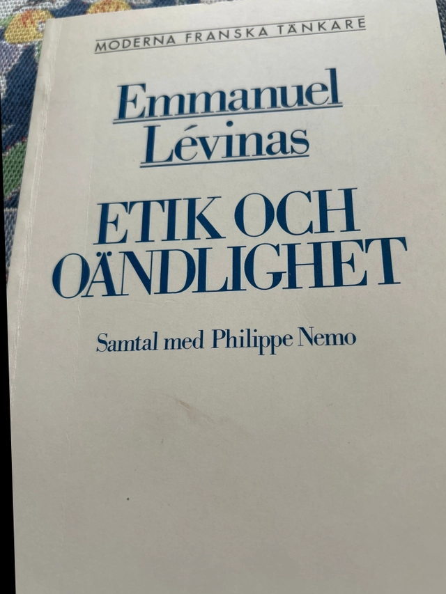 Etik och oändlighet : samtal med Philippe Nemo; Emmanuel Levinas; 1990