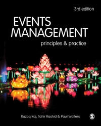 Events management : principles & practice; Razaq Raj; 2017