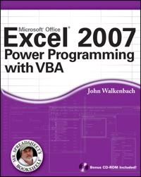 Excel 2007 Power Programming with VBA; John Walkenbach; 2007