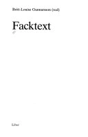 Facktext; Britt-Louise Gunnarsson; 1987