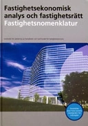 Fastighetsekonomisk analys och fastighetsrätt, fastighetsnomenklatur; 2003