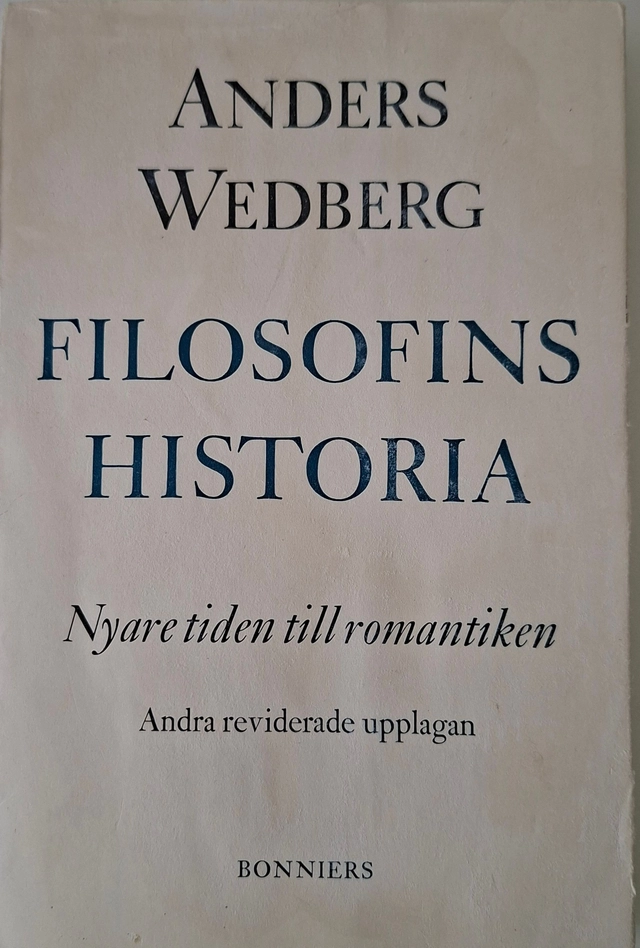 Filosofins historia; Anders Wedberg; 1970