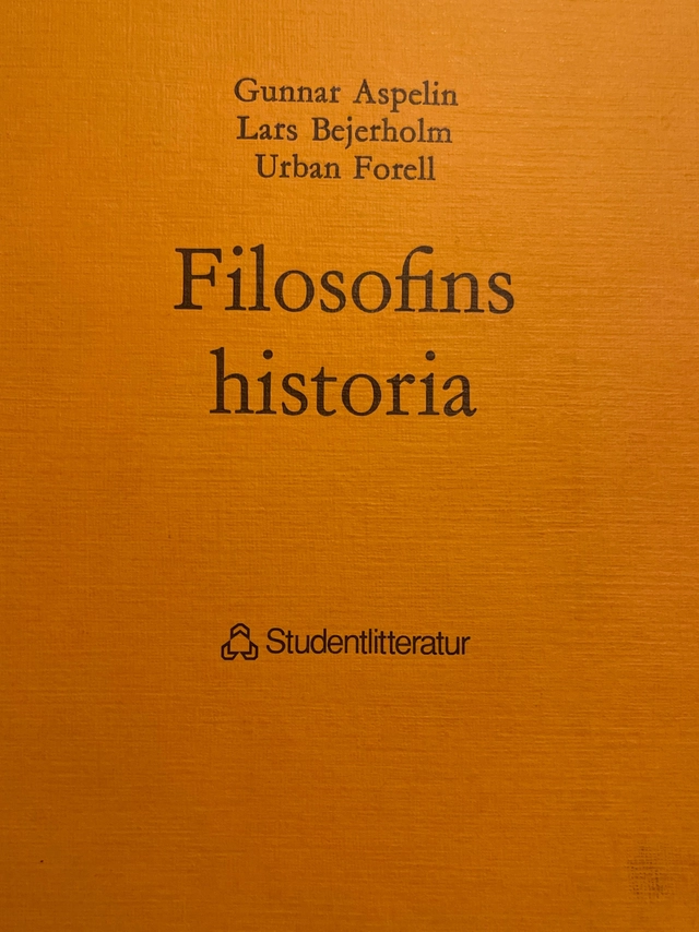 Filosofins historia; Gunnar Aspelin; 1977