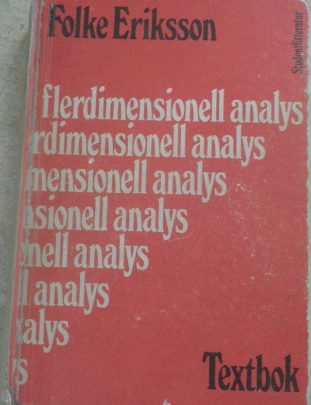Flerdimensionell analys : textbok; Folke Eriksson; 1976