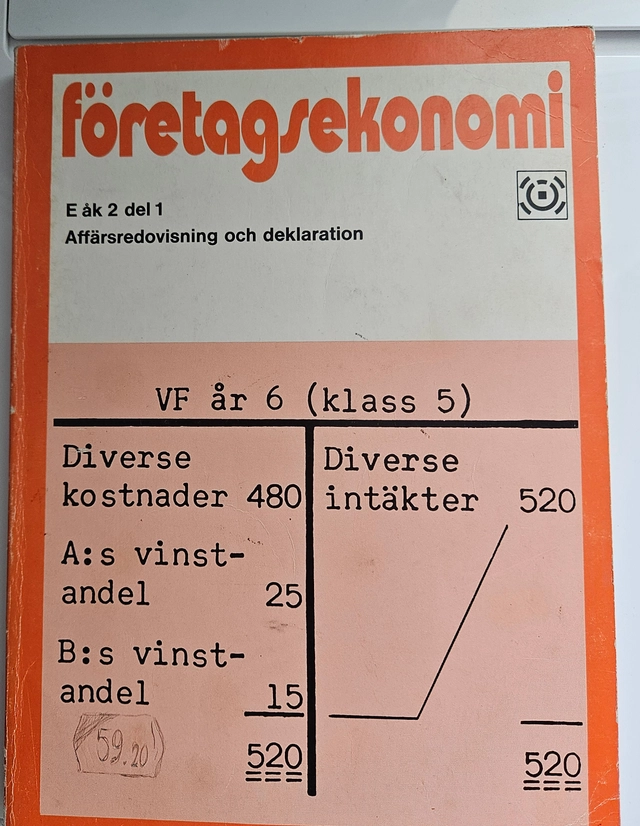 Företagsekonomi : [för treårig ekonomisk linje]., E åk 2. · Affärsredovisning och deklaration, D. 1; Olov Larson; 1981