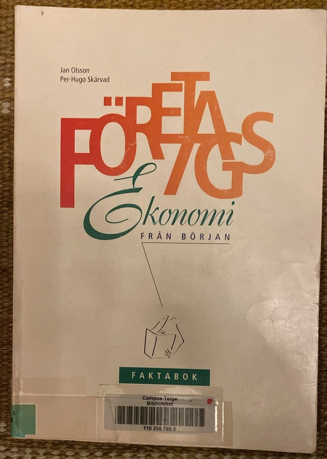 Företagsekonomi från början; Jan Olsson; 1995