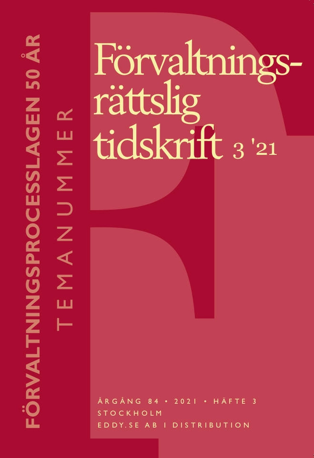 Förvaltningsrättslig tidskrift 3 2021; 2021