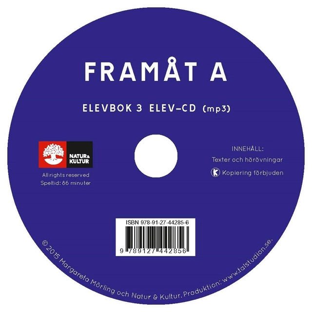 Framåt A 2:a uppl Elevbok 3, Elev-cd (mp3); Margareta Mörling; 2015