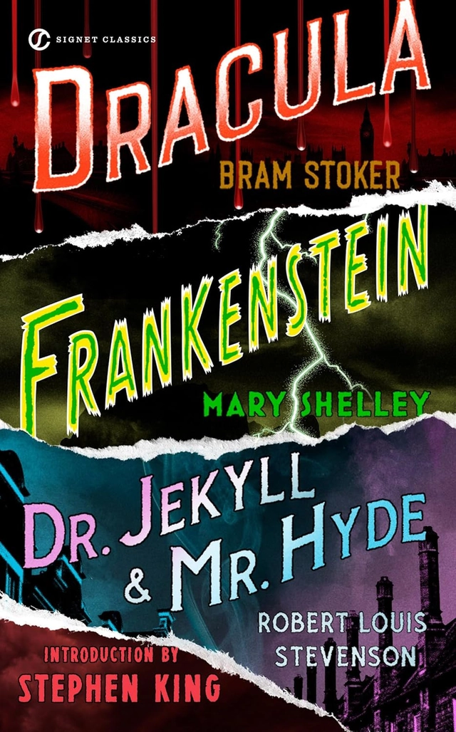 Frankenstein, dracula, dr. jekyll and mr. hyde; Mary Shelley, Bram Stoker, Robert Louis Stevenson; 1978