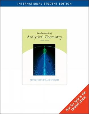 Fundamentals of analytical chemistry; Douglas A. Skoog; 2004