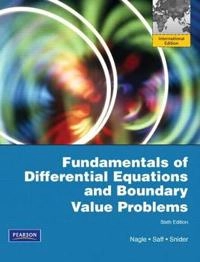 Fundamentals of differential equations with boundary value problems; R. Kent. Nagle; 2011