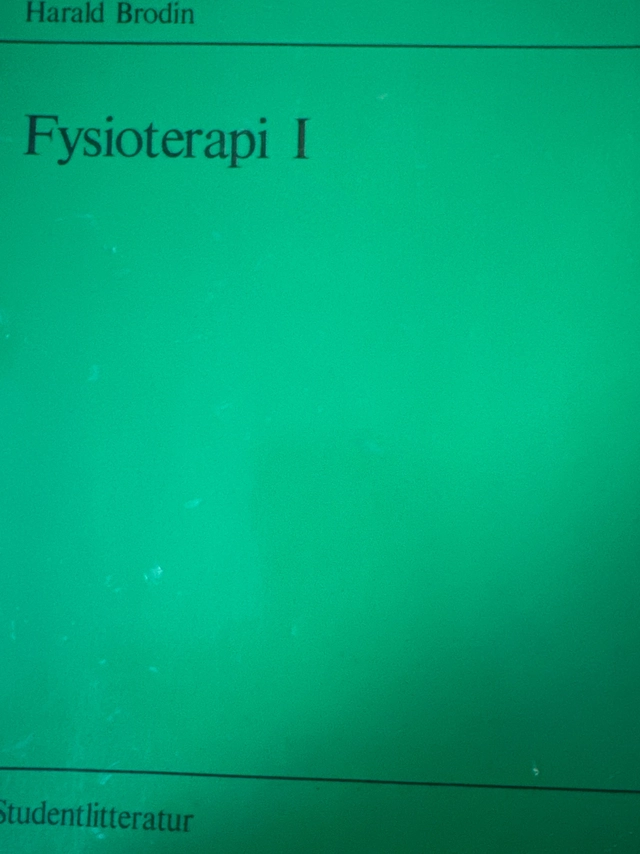 Fysioterapi; Harald Brodin; 1976