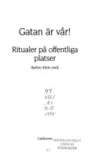 Gatan är vår! : ritualer på offentliga platser; Klein Barbro; 1995