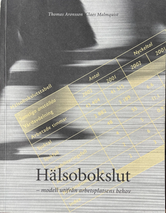 Hälsobokslut -modell utifrån arbetplatsens behov; Claes Malmquist, Thomas Aronsson; 2007