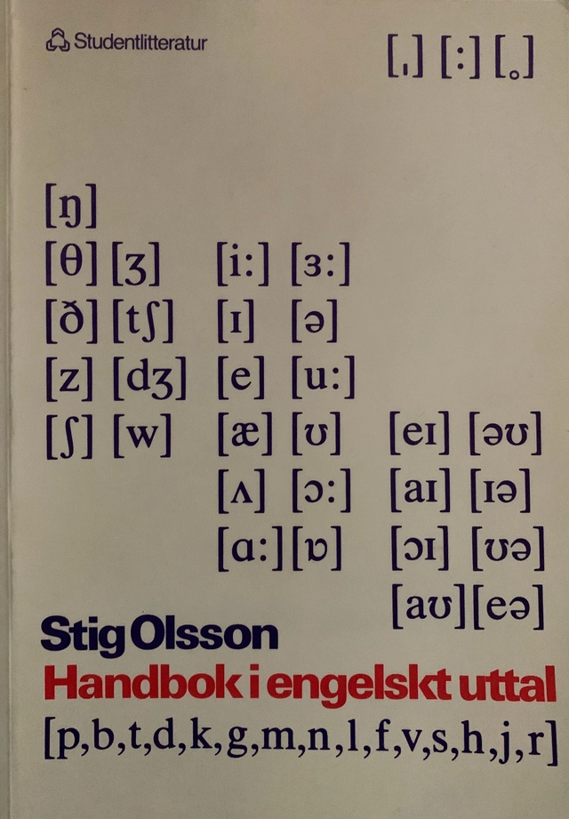 Handbok i engelskt uttal; Stig Olsson; 1981