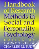 Handbook of research methods in social and personality psychology; Harry T. Reis, Charles M. Judd; 2000