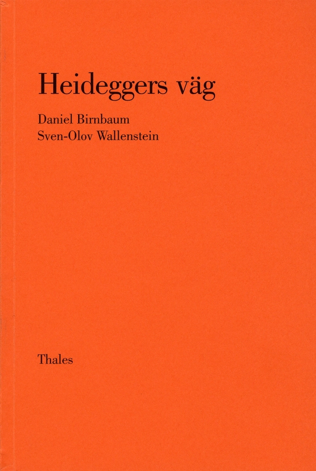 Heideggers väg; Daniel Birnbaum, Sven-Olov Wallenstein; 1999