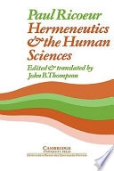 Hermeneutics and the human sciences; Paul Ricoeur; 1981