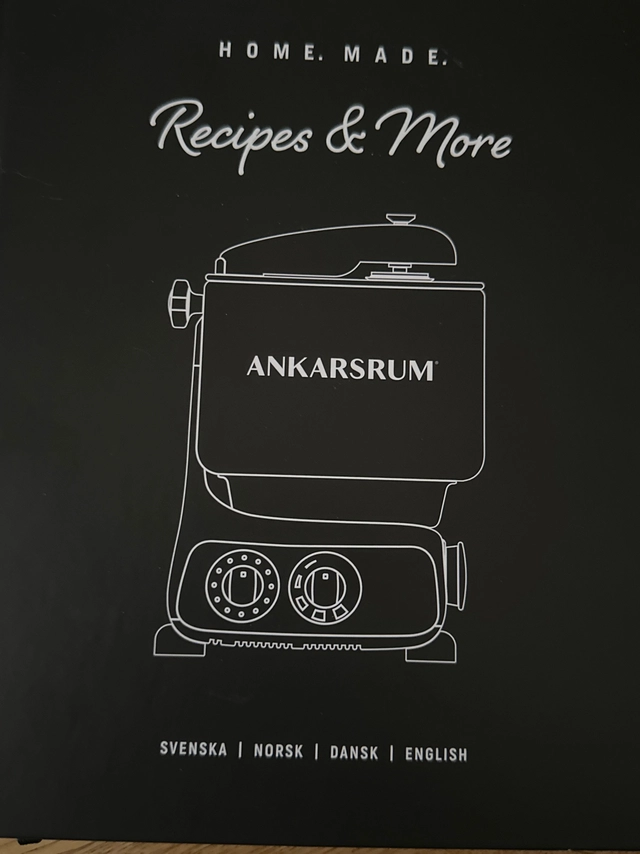 Home. made. : recipes & more : Ankarsrum; Carolina de Klerk Nordholm, Ankarsrum Kitchen AB, Ankarsrum Kitchen AB; 2019