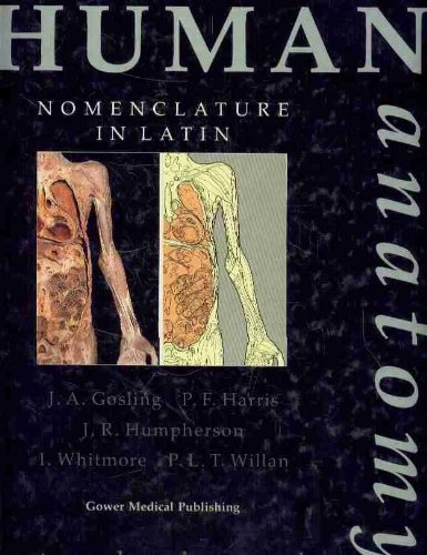 Human anatomy : nomenclature in Latin : text and colour atlas; John A. Gosling; 1991