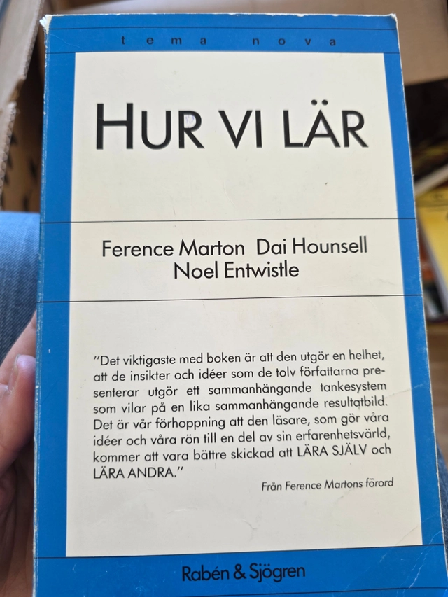 Hur vi lär; Ference Marton, Noel Entwistle, Dai Hounsell, Maj Asplund Carlsson; 1986