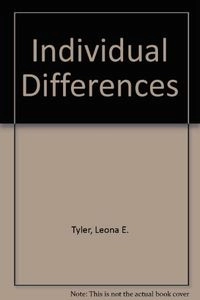 Individual Differences: Abilities and Motivational DirectionsCentury psychology series; Leona E. Tyler