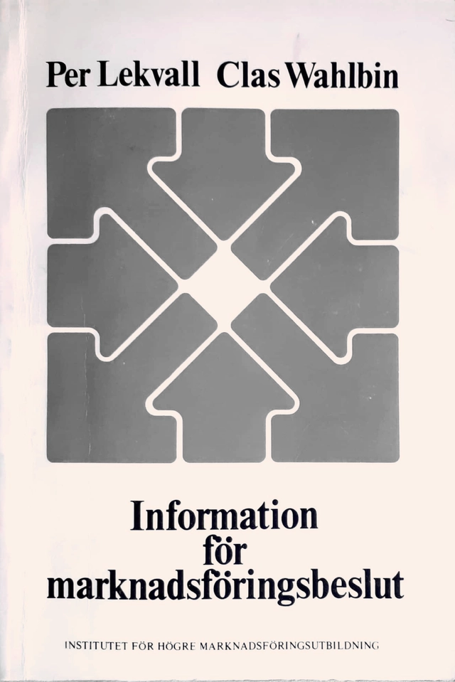 Information för marknadsföringsbeslut; Per Lekvall; 1979
