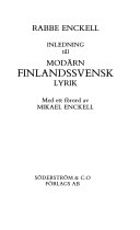 Inledning till Modärn finlandssvensk lyrik; Rabbe Enckell; 1991