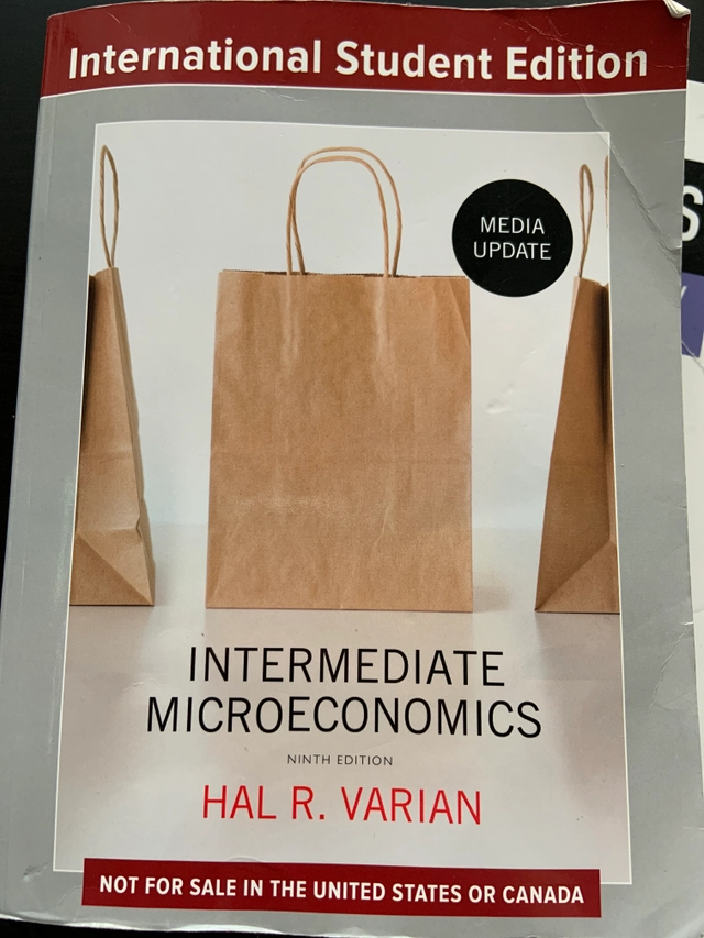 Intermediate microeconomics : a modern approach; Hal R. Varian; 2020