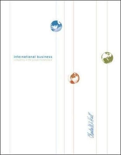 International Business: Competing in the Global Marketplace; Charles W. L. Hill; 1994