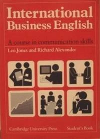 International Business English Student's book; Leo Jones, Richard Alexander; 1989