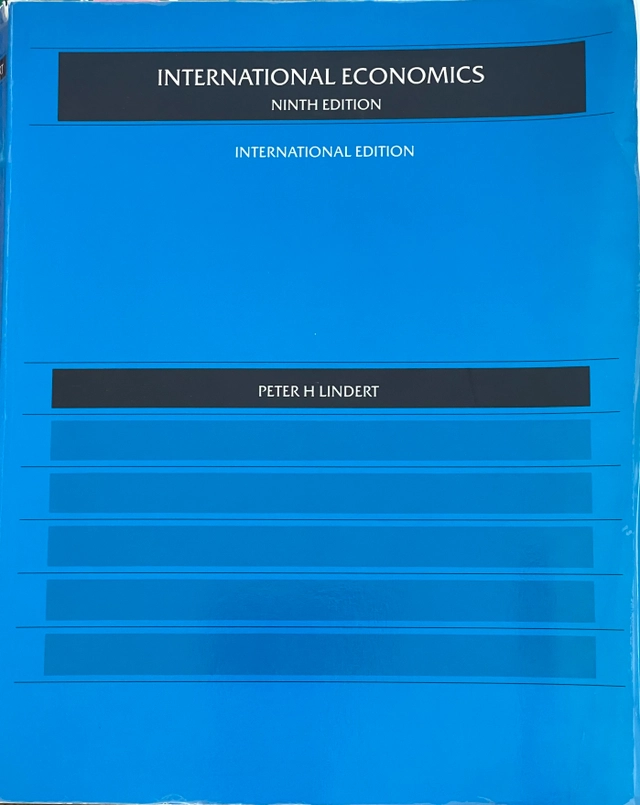 International economics; Peter H. Lindert; 1991