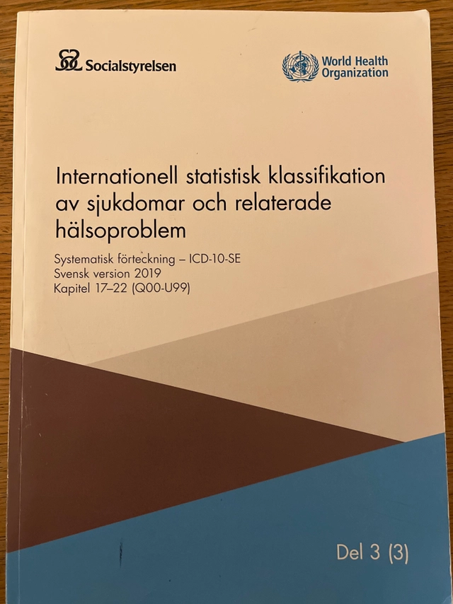Internationell statistisk klassifikation av sjukdomar och relaterade hälsoproblem (del3); WHO; 2020