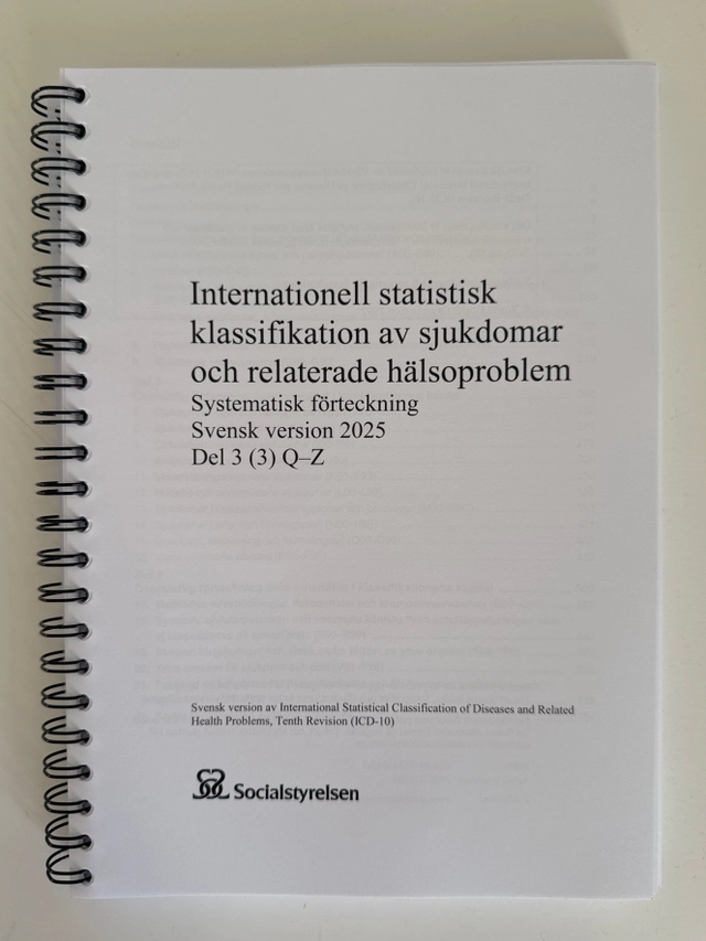 Internationell statistisk klassifikation av sjukdomar och relaterade hälsoproblem : systematisk förteckning : Q-U; Sverige. Socialstyrelsen, Sverige. Medicinalstyrelsen; 2025