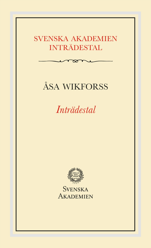Inträdestal av Åsa Wikforss; Åsa Wikforss; 2020