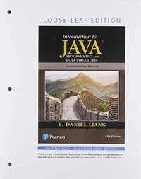 Intro to Java Programming, Comprehensive Version, Loose Leaf Edition; Y. Liang; 2019