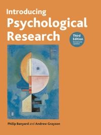 Introducing psychological research; Philip Banyard; 2008