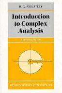 Introduction to complex analysis; Hilary A. Priestley; 1990