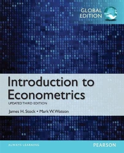 Introduction to Econometrics, Update with MyEconLab, Global Edition; James H Stock; 2014