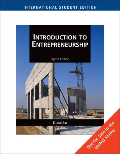 Introduction to entrepreneurship; Donald F. Kuratko; 2009